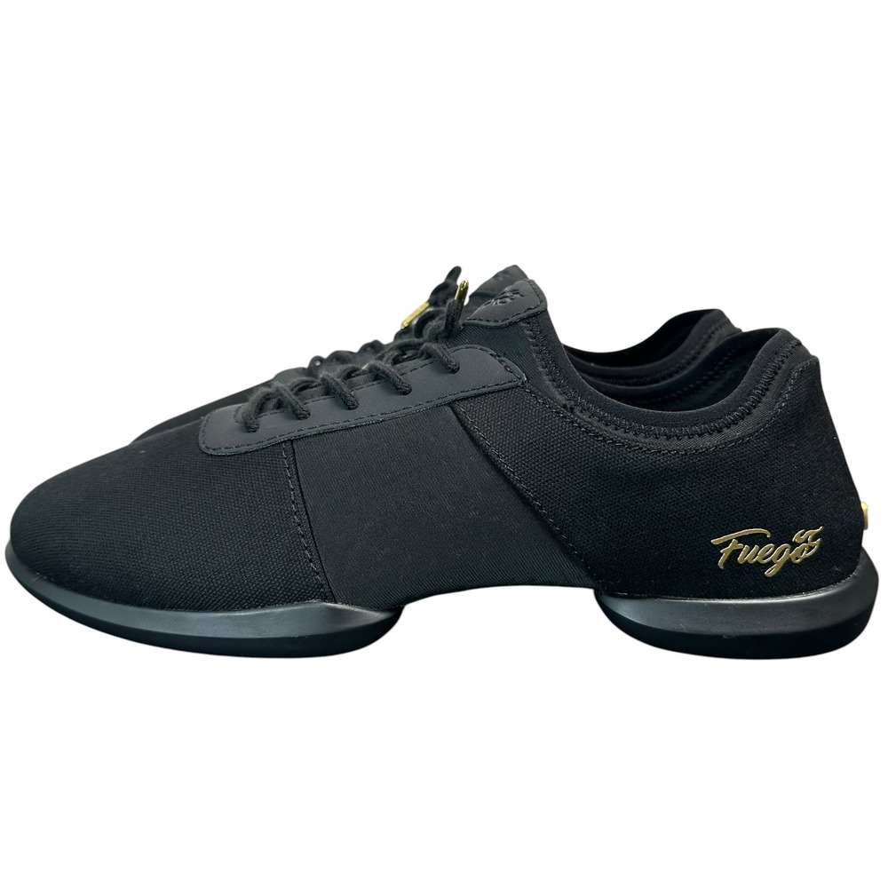 Fuego Black Low Top Dance Sneakers Split Sole Pivot Shoes Womens 8 Mens 6.5 - Picture 3 of 10